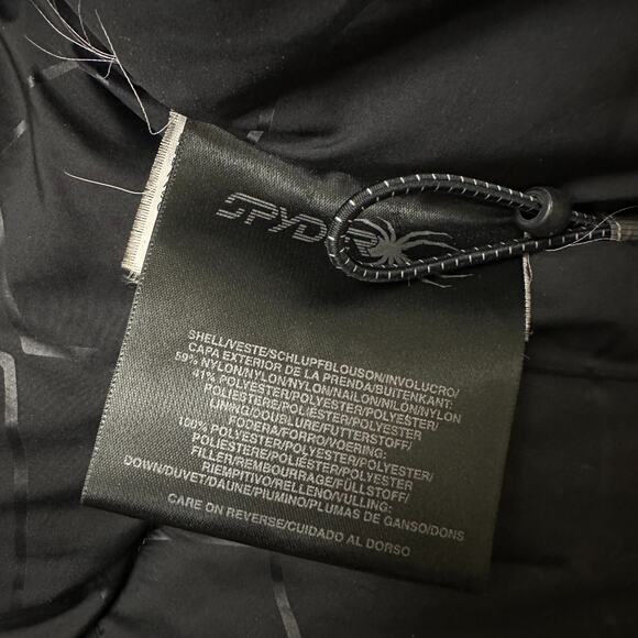 SPYDER XSCAP Ski 700 Puffer Down Fill Gray Hood Jacket Winter Cold Coat Men's XL - Picture 9 of 12